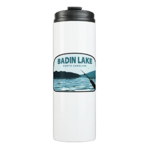 Badin Lake North Carolina Fishing Rod Thermal Tumbler