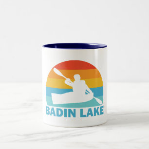 Badin Lake North Carolina Kayak Two-Tone Coffee Mug