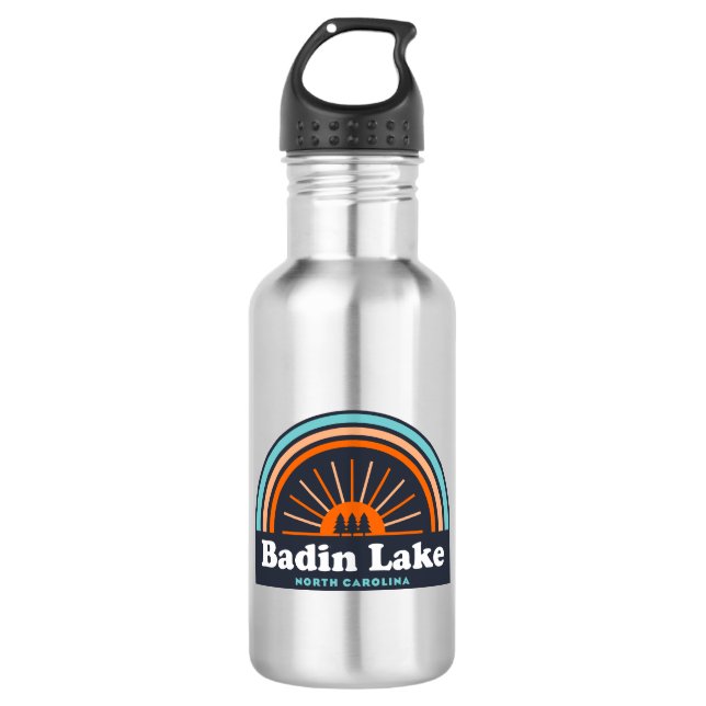 Badin Lake North Carolina Rainbow 532 Ml Water Bottle (Front)