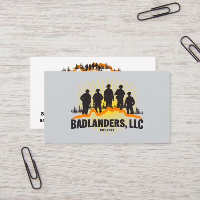 Badlanders LLC Business Card (Front/Back In Situ)
