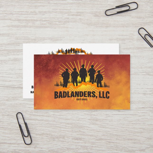 Badlanders LLC Business Card (Front/Back In Situ)