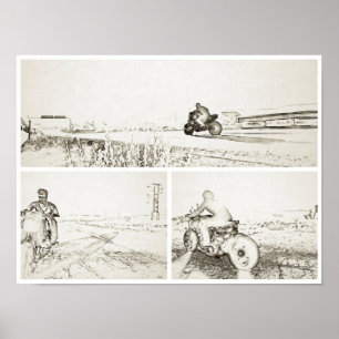 Badlands Biker Poster