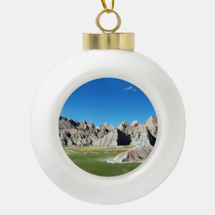 Badlands Ceramic Ball Christmas Ornament