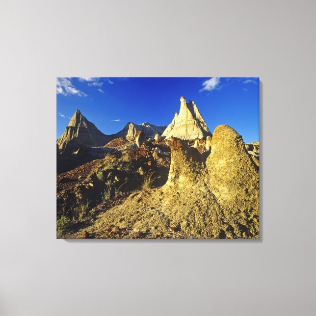 Badlands formations at Dinosaur Provincial Park 2 Canvas Print (Front)