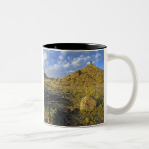 Badlands formations at Dinosaur Provincial Park Two-Tone Coffee Mug