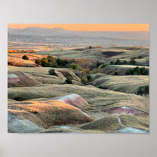 Badlands Hills Canvas Poster