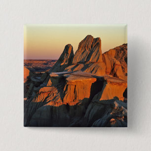 Badlands in Theodore Roosevelt National Park 15 Cm Square Badge