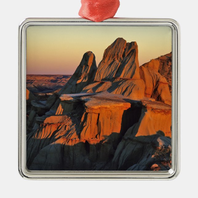 Badlands in Theodore Roosevelt National Park Metal Tree Decoration (Front)
