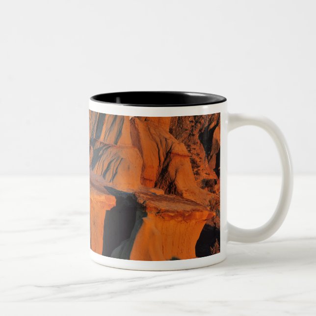 Badlands in Theodore Roosevelt National Park Two-Tone Coffee Mug (Right)