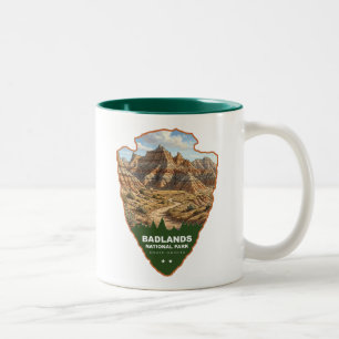 " Badlands National Park Arrowhead" Two-Tone Coffee Mug