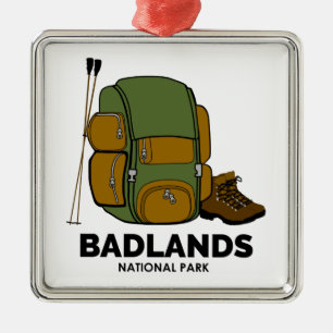 Badlands National Park Backpack Metal Tree Decoration