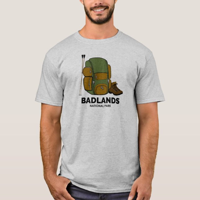 Badlands National Park Backpack T-Shirt (Front)