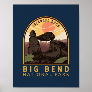 Badlands National Park Balanced Rock Emblem Poster