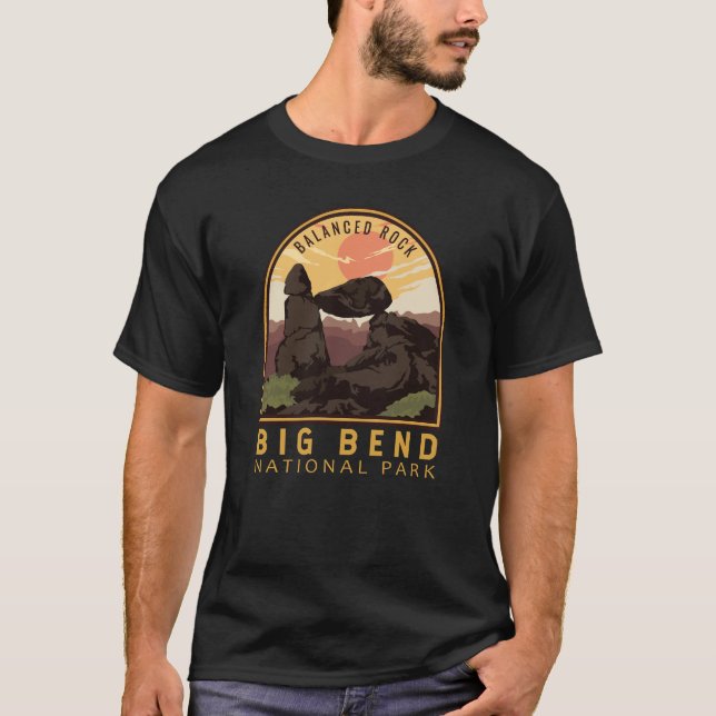 Badlands National Park Balanced Rock Emblem T-Shirt (Front)
