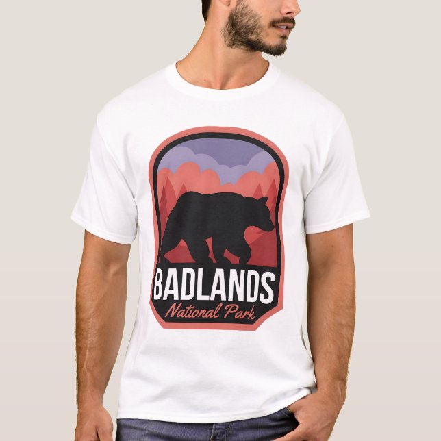 Badlands National Park Bear T-Shirt (Front)