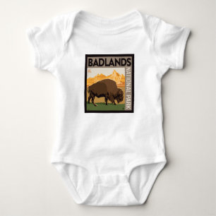 Badlands National Park   Buffalo Baby Bodysuit