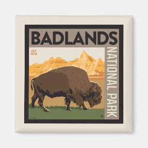 Badlands National Park   Buffalo Magnet