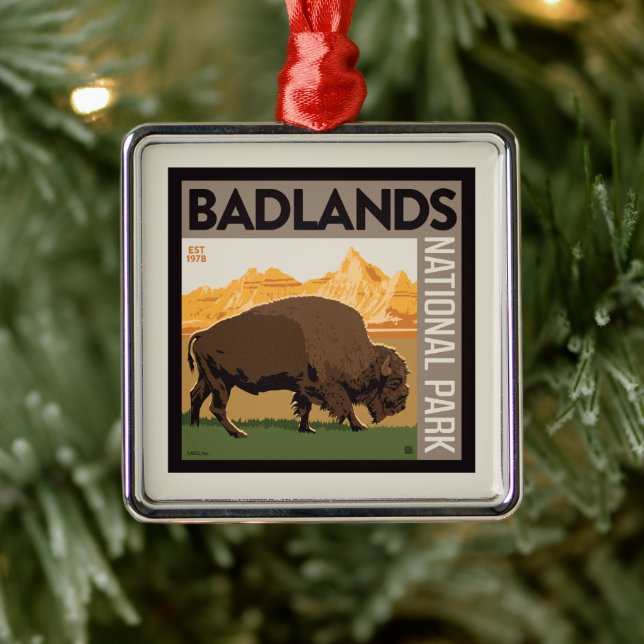 Badlands National Park | Buffalo Metal Tree Decoration (Tree)
