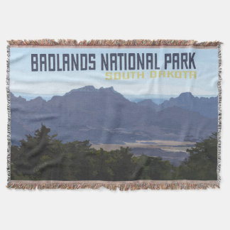 Badlands National Park Cotton Throw Blanket