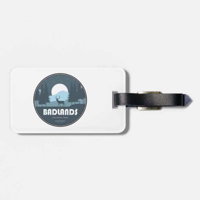 Badlands National Park Deer Luggage Tag (Back Horizontal)