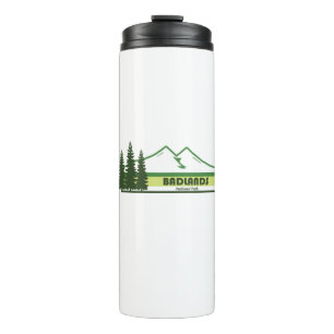 Badlands National Park Green Stripes Thermal Tumbler