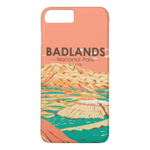Badlands National Park Landscape Vintage Case-Mate iPhone Case
