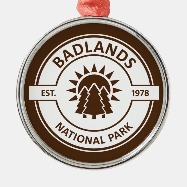 Badlands National Park Metal Tree Decoration (Front)