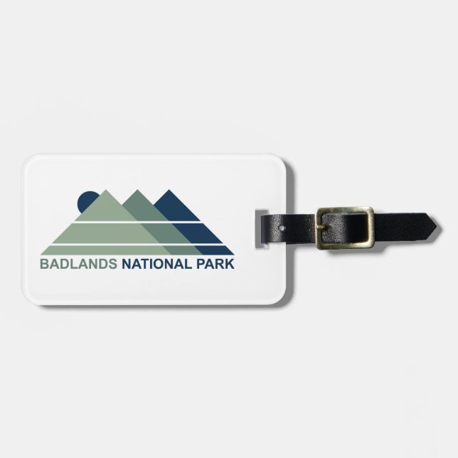 Badlands National Park Mountain Sun Luggage Tag (Front Horizontal)
