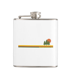 Badlands National Park Pine Trees Sun Hip Flask