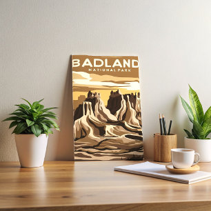 badlands national park  postcard