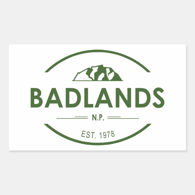 Badlands National Park Rectangular Sticker (Front)