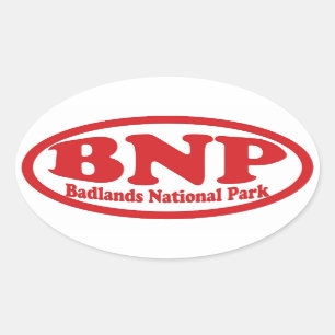 Badlands National Park red oval sticker