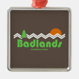 Badlands National Park Retro Metal Tree Decoration