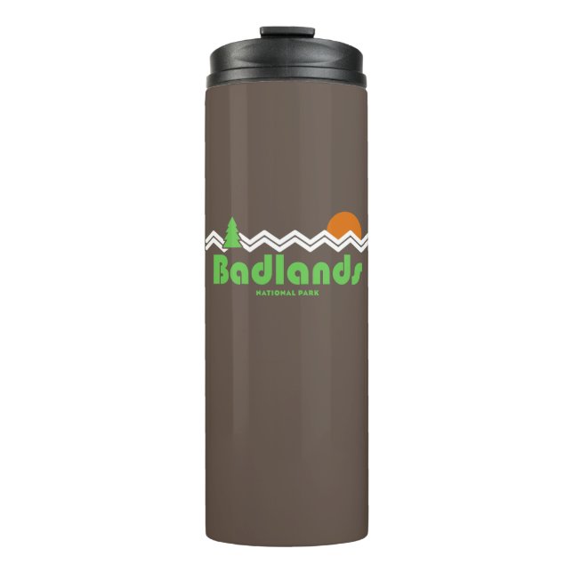 Badlands National Park Retro Thermal Tumbler (Front)
