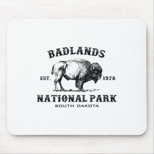 Badlands National Park South Dakota American Bison Mouse Mat