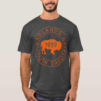 Badlands National Park South Dakota Buffalo Hiking T-Shirt