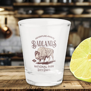 Badlands National Park South Dakota Funny Travel Shot Glass