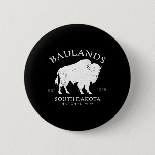 Badlands National Park South Dakota Souvenir Hikin 6 Cm Round Badge