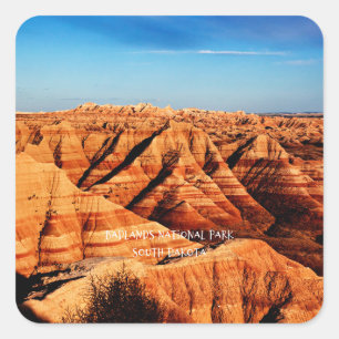 Badlands National Park,South Dakota Square Sticker