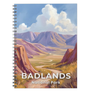 Badlands National Park South Dakota Travel Art Notebook