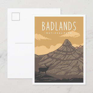 Badlands National Park South Dakota USA Travel  Postcard