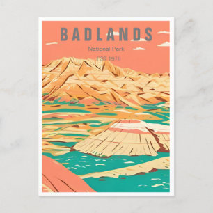 Badlands National Park South Dakota Vintage  Postcard