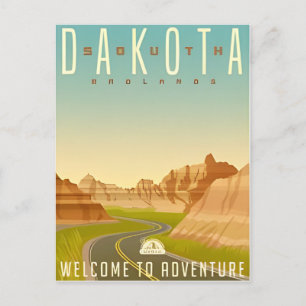 Badlands National Park South Dakota Vintage  Postcard