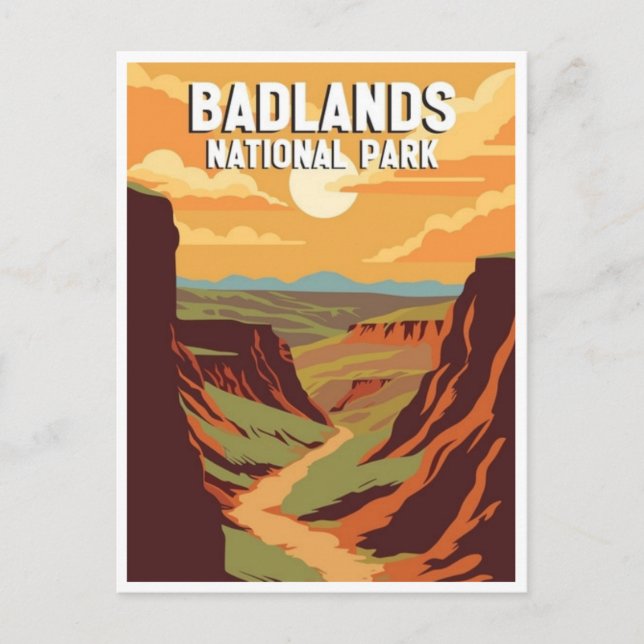 Badlands National Park South Dakota Vintage  Postcard (Front)