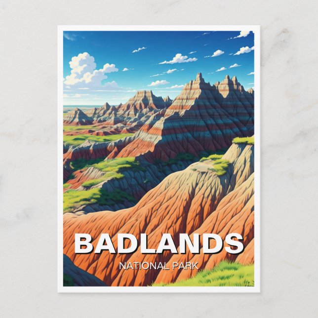 Badlands National Park Souvenir Postcard (Front)
