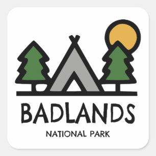 Badlands National Park Square Sticker