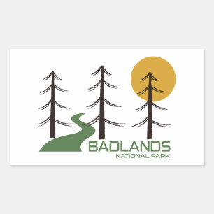 Badlands National Park Trail Rectangular Sticker