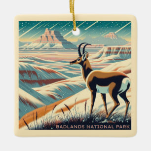 Badlands National Park Winter Souvenir Gift Ceramic Ornament