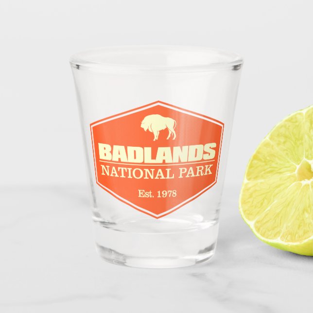 Badlands NP 3 Shot Glass (Front)