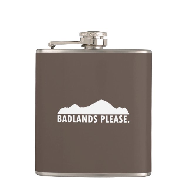 Badlands Please Hip Flask (Front)